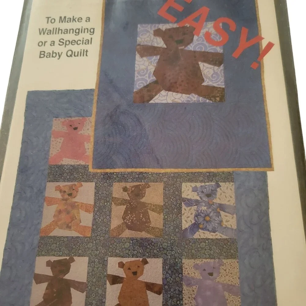 Peaceable Bear Quilt Pattern Baby Quilt Wall Hanging Single Bear Nine Bears